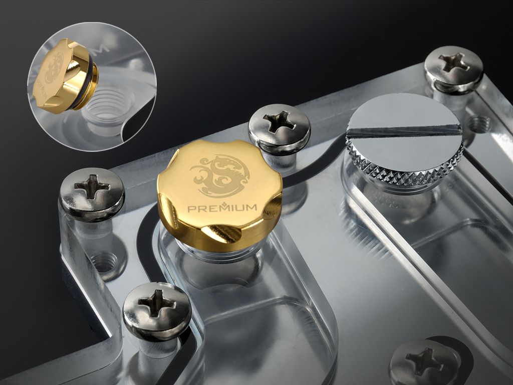 Bitspower Premium Stop Fitting (True Brass)