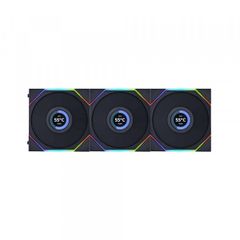 Fan LIAN LI UNI FAN TL 120 LCD REVERSE TRIPLE PACK - Black