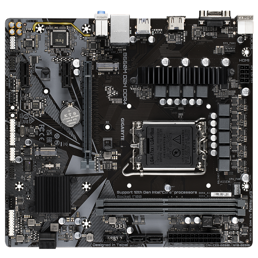 Mainboard GIGABYTE B660M D2H DDR4