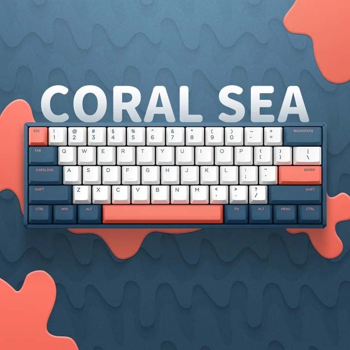 Bàn phím cơ IQUNIX F60 RGB Hot-swappable - Coral Sea (Cherry Red)
