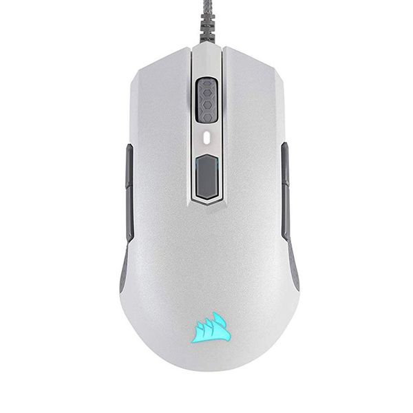 Chuột Corsair M55 RGB PRO Ambidextrous Multi-Grip RGB PRO White - (PAW3327)