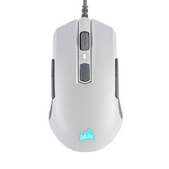 Chuột Corsair M55 RGB PRO Ambidextrous Multi-Grip RGB PRO White - (PAW3327)