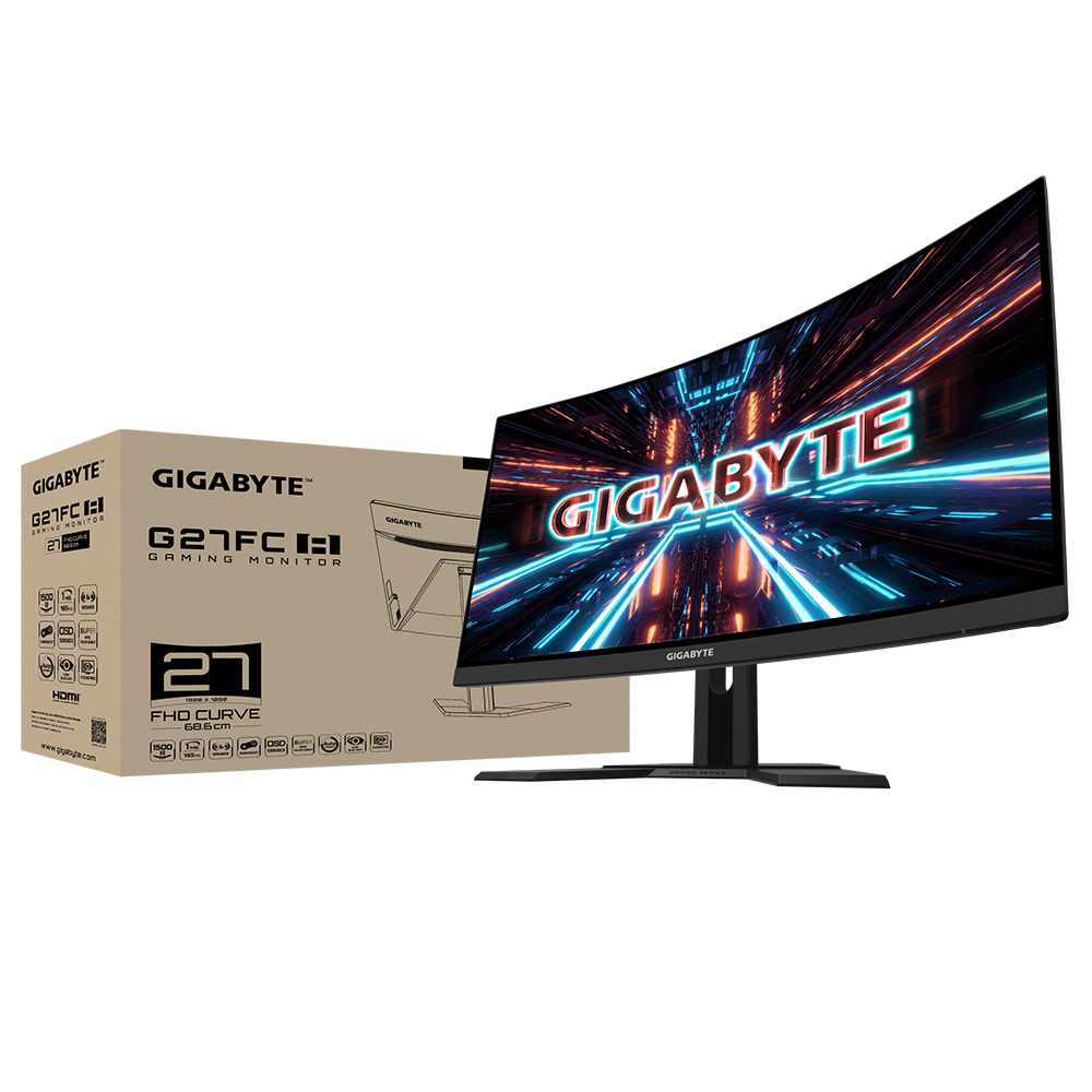 Màn hình GIGABYTE G27FC A (27inch/FHD/VA/165Hz/1ms/250 nits/HDMI+DP/Cong)