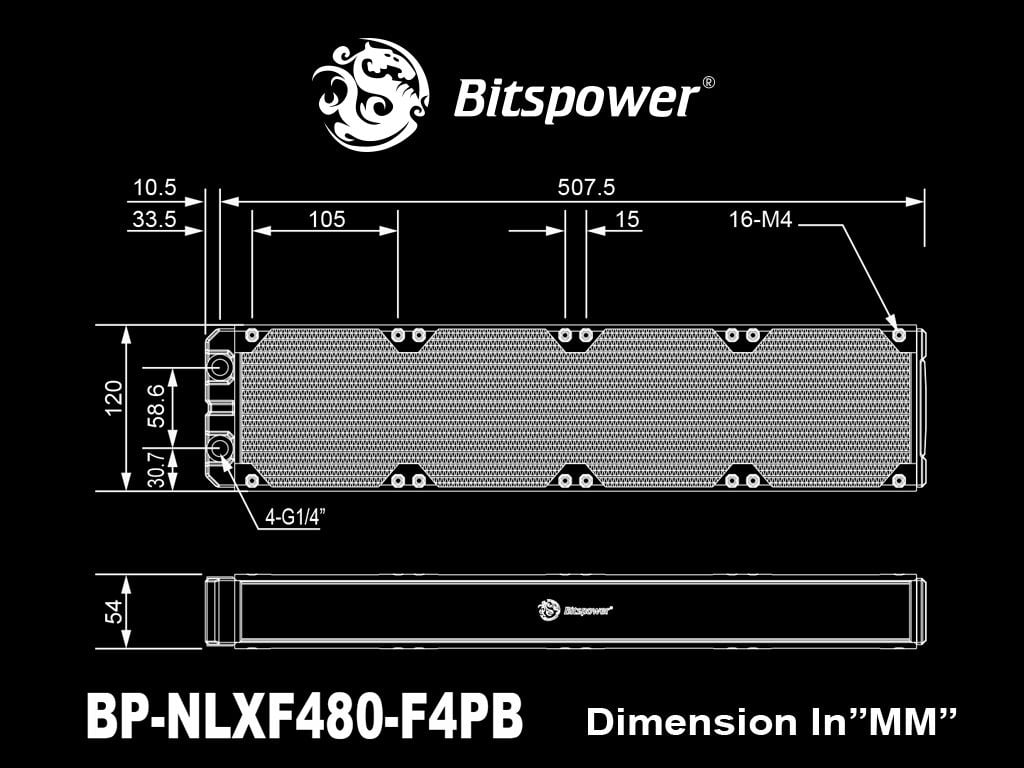 Bitspower Radiator Leviathan XF 480