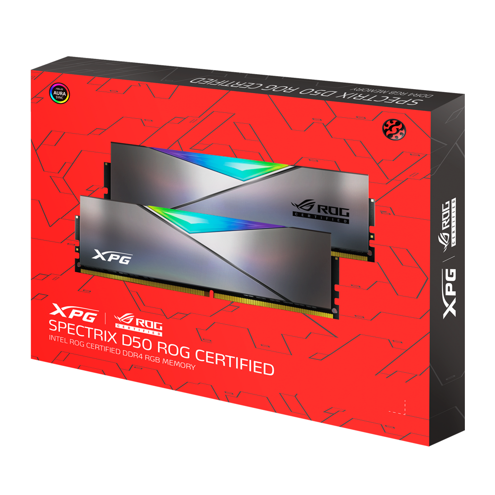 RAM DDR4 ADATA XPG SPECTRIX D50 ROG Certified RGB 32GB (2X16GB) Bus 3600MHz