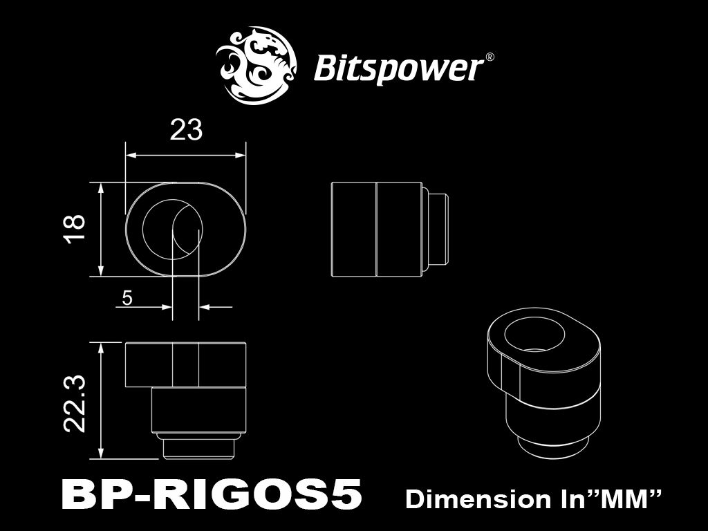 Bitspower Fitting X-cross (True Brass)