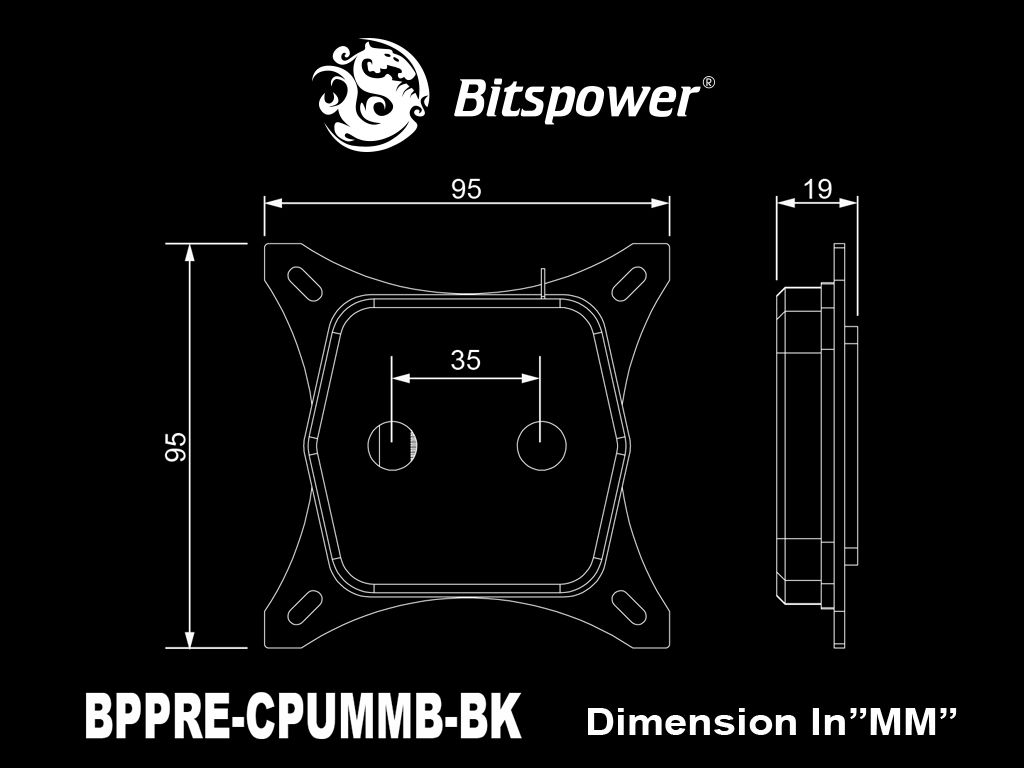 Bitspower Block CPU Premium Summit M Mystic Black Metal Edition (Tương thích với Socket LGA 1700)