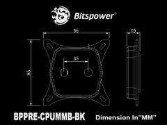 Bitspower Block CPU Premium Summit M Mystic Black Metal Edition (Tương thích với Socket LGA 1700)