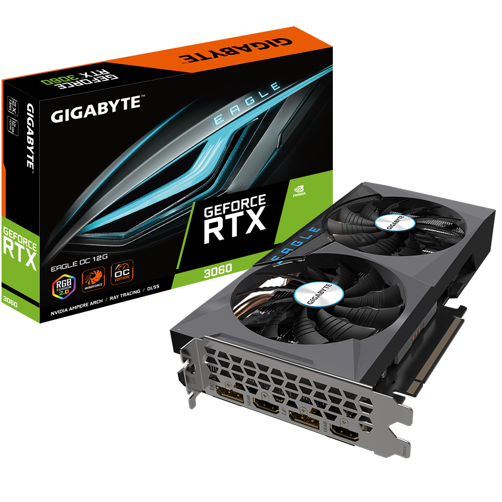 VGA GIGABYTE GeForce RTX 3060 EAGLE OC 12G