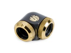 Bitspower Carbon Black/True Brass Enhance 90-Degree Dual Multi-Link Adapter For OD 12MM