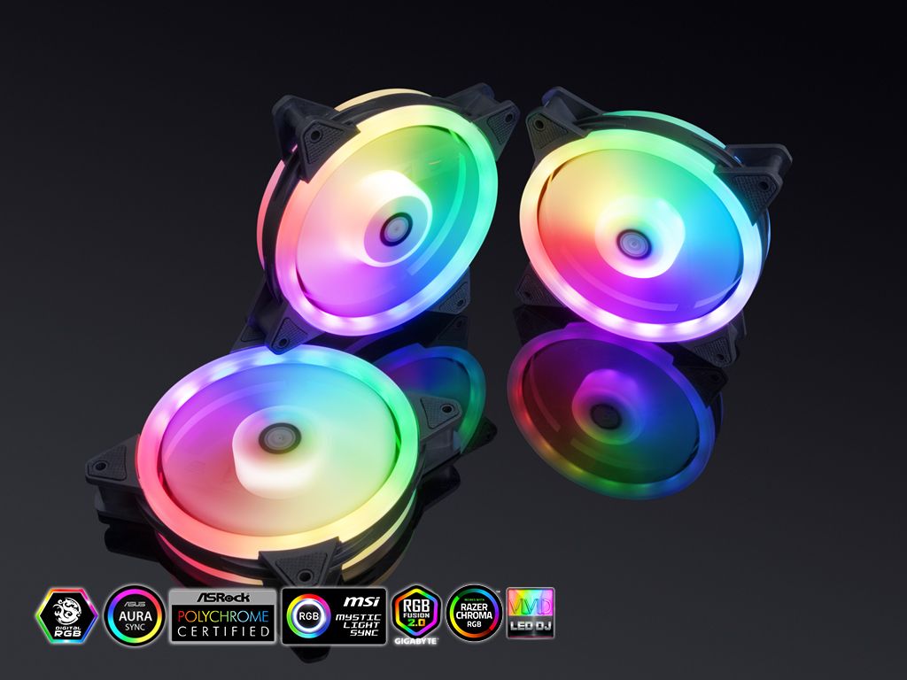 Bitspower NOTOS O 120 PWM Fan Digital RGB (3PCS)