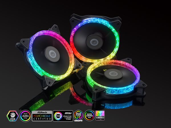 Bitspower Notos Xtal 120 Fan Digital RGB (3PCS)