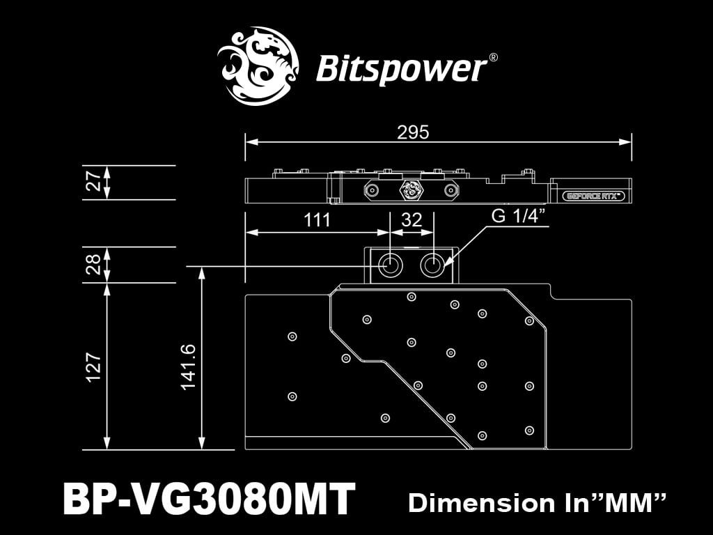 Bitspower Classic VGA Water Block for MSI GeForce® RTX 3080 Gaming Trio series