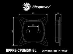 Bitspower Block CPU Premium Summit M Silver Moon Limited Edition (Tương thích với Socket LGA 1700)