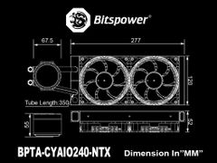 Bitspower Cyclops 240 All-In-One Liquid CPU Cooler with Notos Xtal Fans