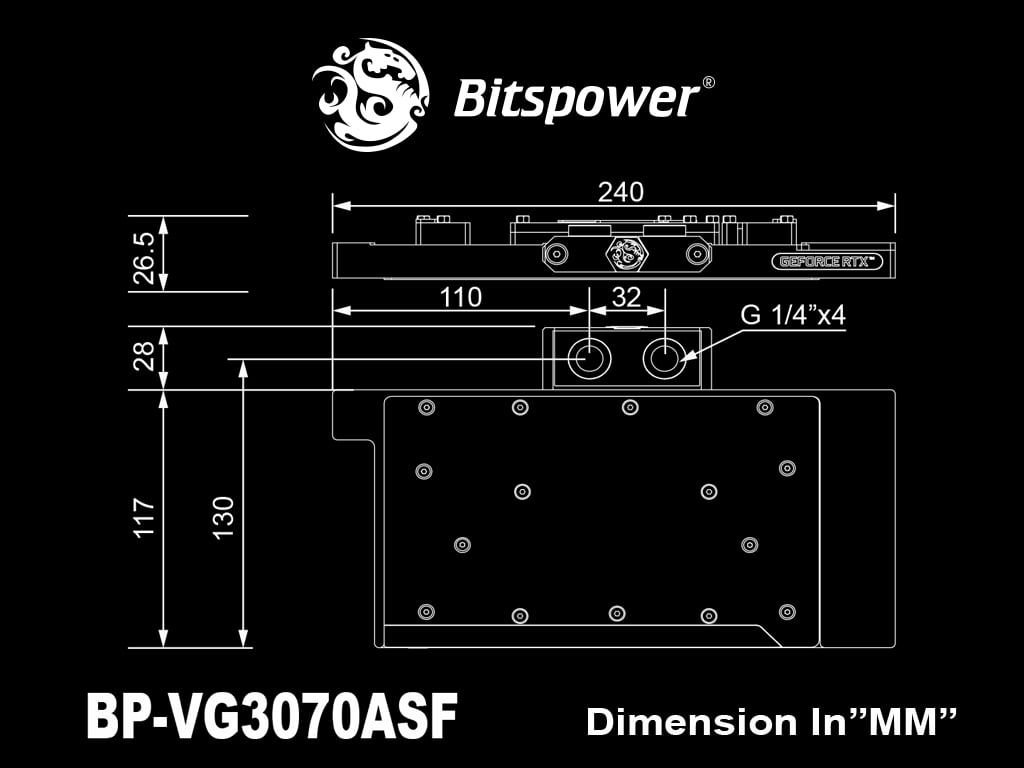 Bitspower Classic VGA Water Block for ASUS TUF Gaming GeForce® RTX 3070