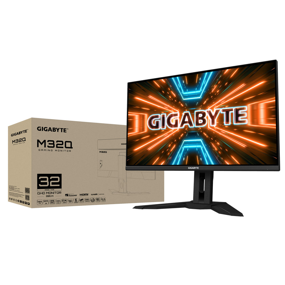 Màn hình GIGABYTE M32Q (31.5inch/QHD/VA/165Hz/350nits/HDMI+DP+USB)