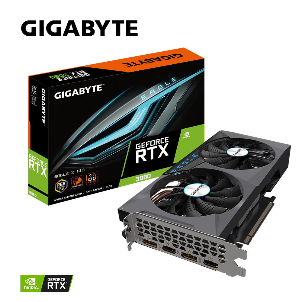 VGA GIGABYTE GeForce RTX 3060 EAGLE OC 12G