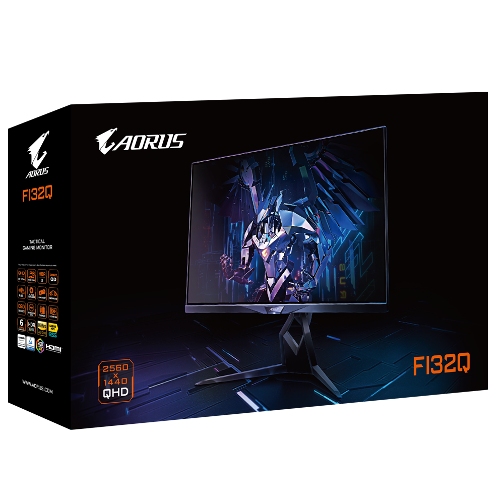 Màn hình GIGABYTE AORUS FI32Q (31.5 inch/QHD/IPS/165Hz/1ms/350nits/HDMI+DP+Audio)