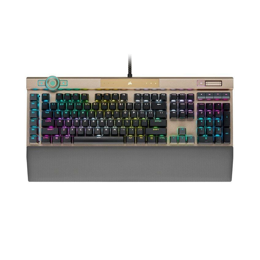 Bàn phím Corsair K100 RGB Midnight Gold Optical-Mechanical Gaming Keyboard — CORSAIR OPX Switch