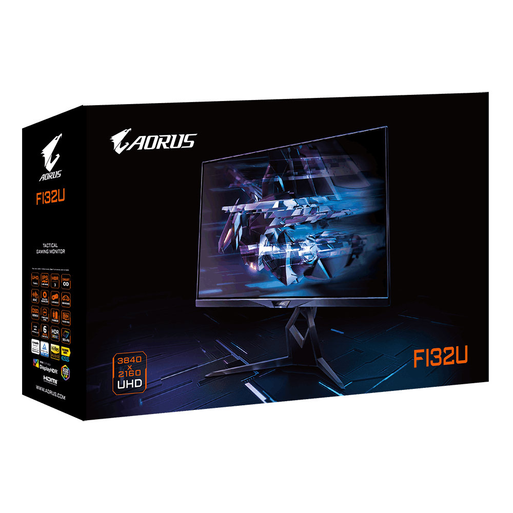 Màn hình GIGABYTE AORUS FI32U (32inch/UHD/IPS/144Hz/1ms/350nits/HDMI+DP+USBC)