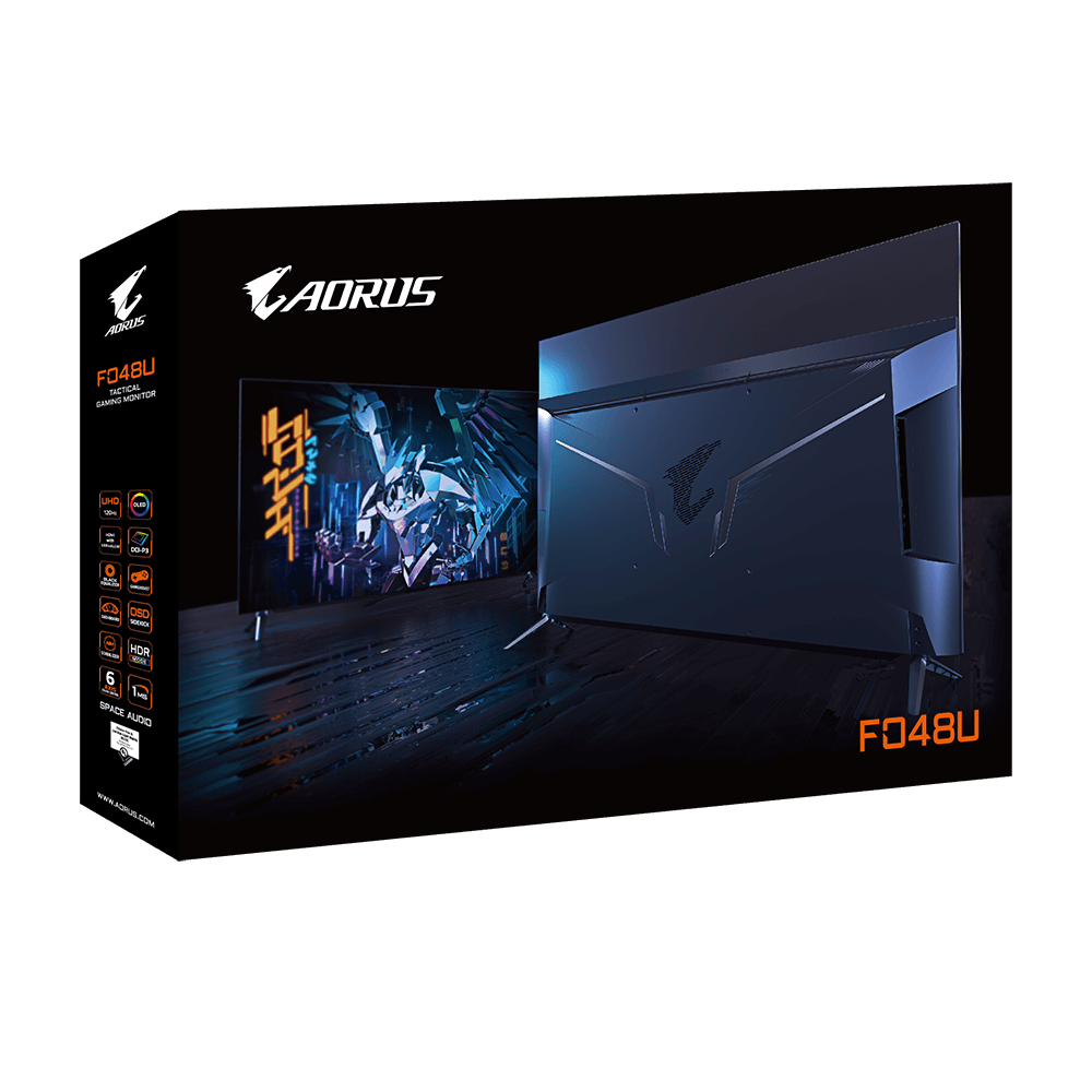 Màn hình GIGABYTE Aorus FO48U (48inch/UHD/OLED/120Hz/1ms/350nits/HDMI+DP+USBC/Freesync)