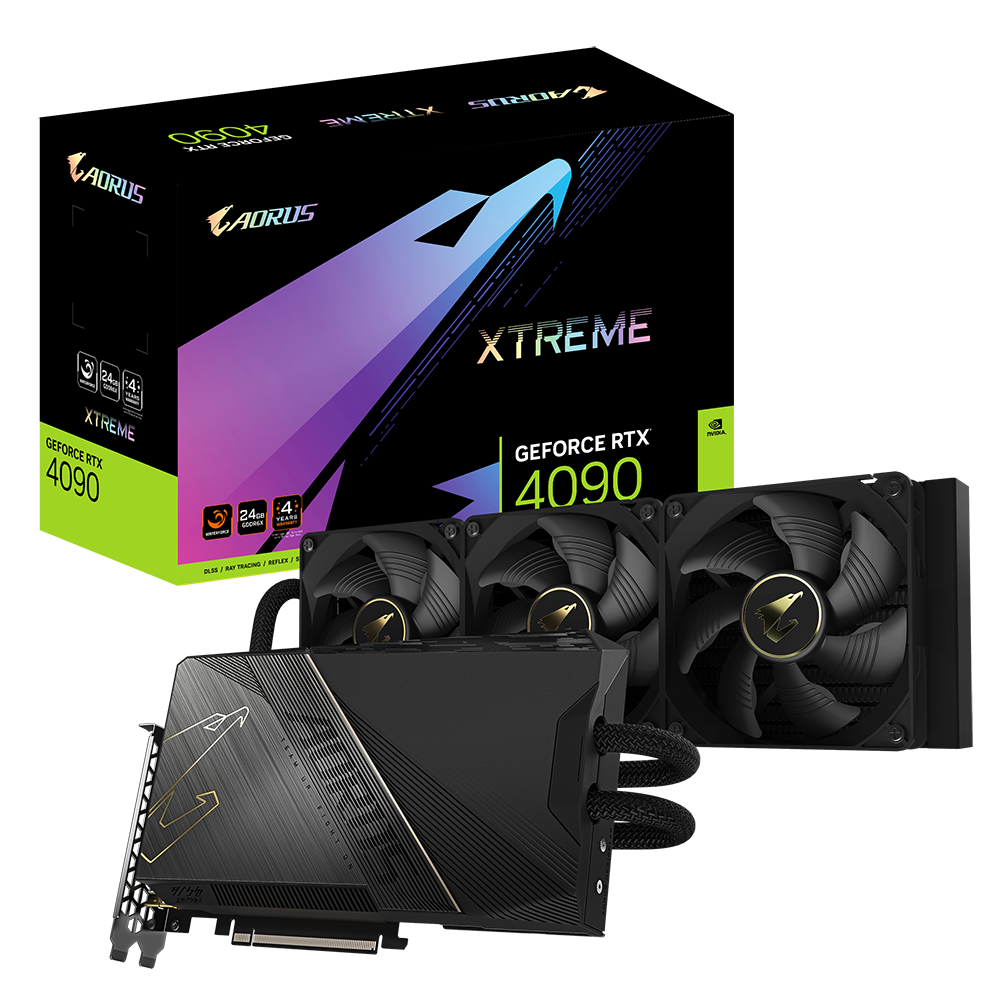 VGA GIGABYTE AORUS GeForce RTX 4090 XTREME WATERFORCE 24G