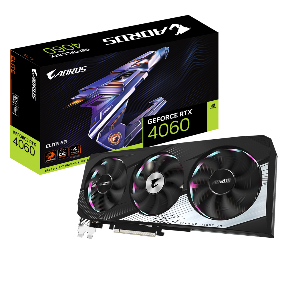 VGA GIGABYTE AORUS GeForce RTX™ 4060 ELITE 8G