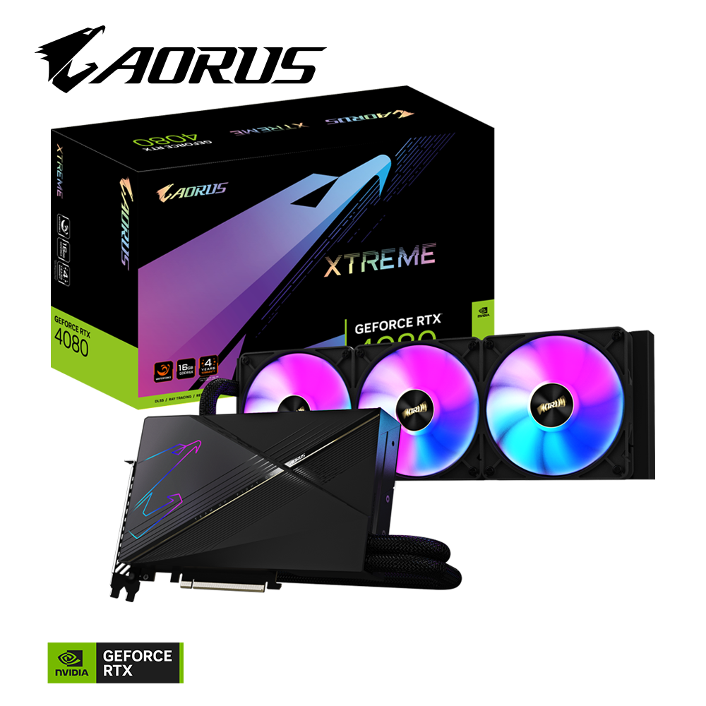 VGA GIGABYTE AORUS GeForce RTX™ 4080 16GB XTREME WATERFORCE
