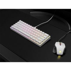 Bàn phím Corsair K65 RGB MINI 60% Mechanical Gaming Keyboard — CHERRY MX Red — White