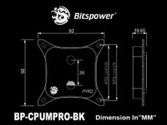 Bitspower CPU Block Summit M Pro - Black (12th Gen Intel CPU,LGA1700)