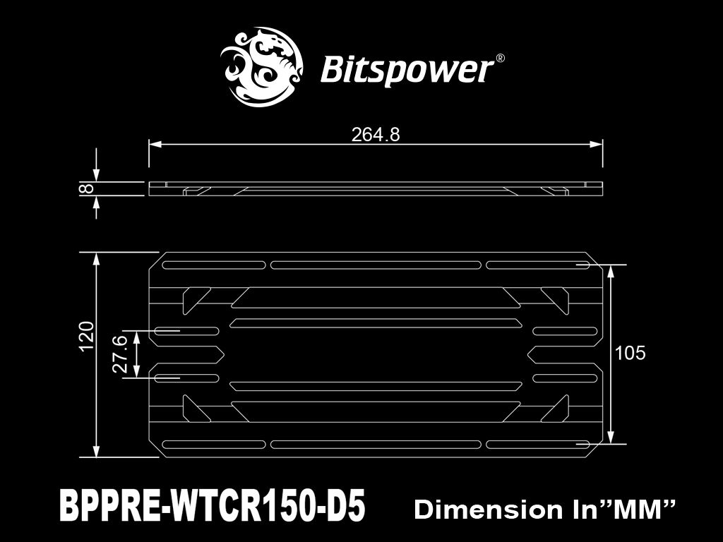 Bitspower Premium Cuboid Reservoir 150 (D5)