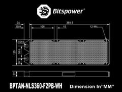 Bitspower Radiator Tarasque II 360S (Trắng)