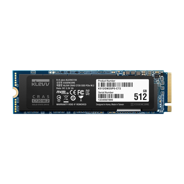SSD Klevv CRAS C720 512GB M2 NVME Gen3x4