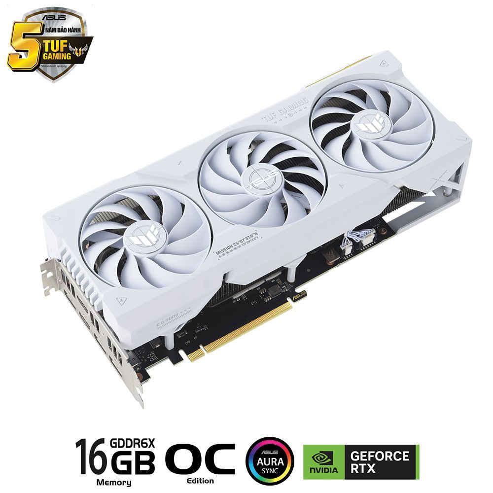 CARD MÀN HÌNH ASUS TUF RTX 4070 TI SUPER-O16G-GAMING WHITE EDITION