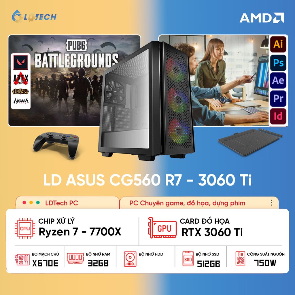 LD ASUS CG560 R7 - 3060 Ti