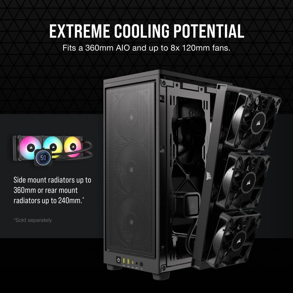 Case Corsair 2000D AIRFLOW Mini-ITX Tower