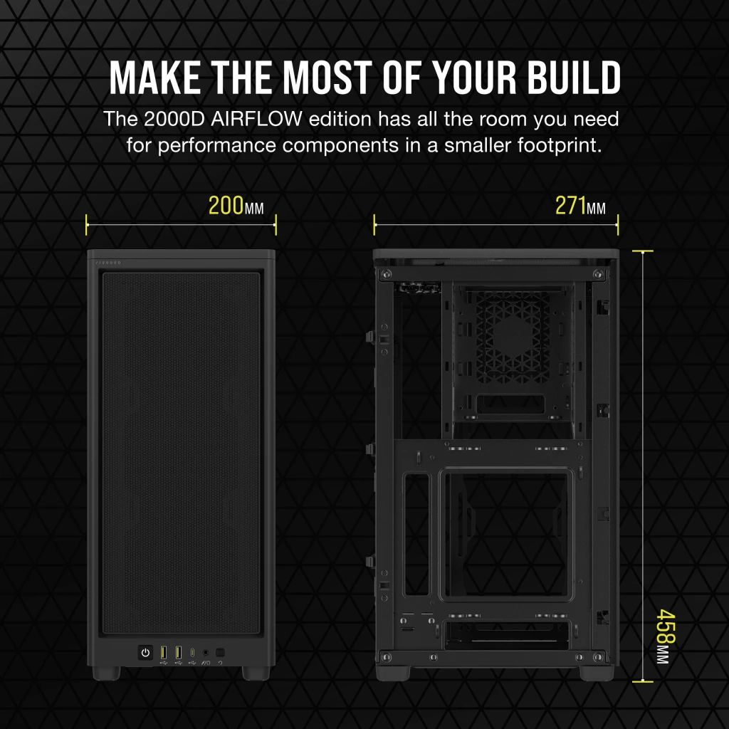 Case Corsair 2000D AIRFLOW Mini-ITX Tower