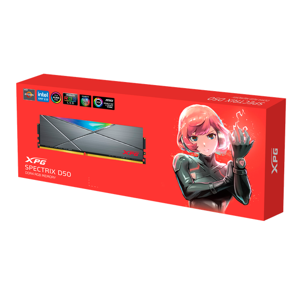 RAM PC ADATA XPG D50 RGB 8GB (1x8GB) 3200MHz DDR4