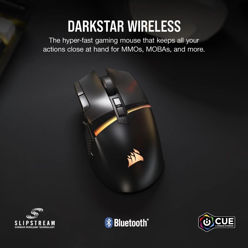 Chuột không dây Gaming Corsair DARKSTAR WIRELESS RGB MMO