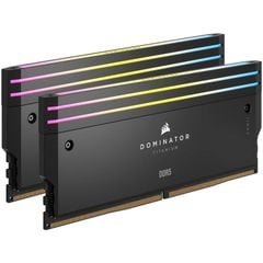 RAM Corsair DOMINATOR® TITANIUM RGB 32GB (2x16GB) DDR5 DRAM 6400MT/s CL32 Intel XMP Memory Kit — Black