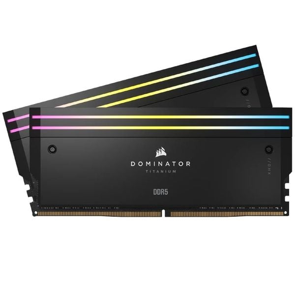 RAM Corsair DOMINATOR® TITANIUM RGB 32GB (2x16GB) DDR5 DRAM 6000MT/s CL30 Intel XMP Memory Kit — Black