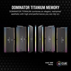 RAM Corsair DOMINATOR® TITANIUM RGB 32GB (2x16GB) DDR5 DRAM 6400MT/s CL32 Intel XMP Memory Kit — Black