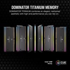 RAM Corsair DOMINATOR® TITANIUM RGB 96GB (2x48GB) DDR5 DRAM 6400MT/s CL32 Intel XMP Memory Kit — Black