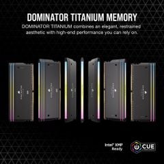 RAM Corsair DOMINATOR® TITANIUM RGB 48GB (2x24GB) DDR5 DRAM 6000MT/s CL30 Intel XMP Memory Kit — Black