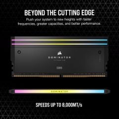 RAM Corsair DOMINATOR® TITANIUM RGB 48GB (2x24GB) DDR5 DRAM 6000MT/s CL30 Intel XMP Memory Kit — Black