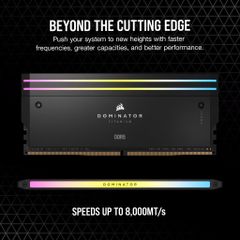 RAM Corsair DOMINATOR® TITANIUM RGB 32GB (2x16GB) DDR5 DRAM 6000MT/s CL30 Intel XMP Memory Kit — Black