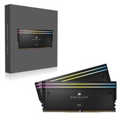 RAM Corsair DOMINATOR® TITANIUM RGB 32GB (2x16GB) DDR5 DRAM 6000MT/s CL30 Intel XMP Memory Kit — Black