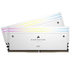 RAM Corsair DOMINATOR® TITANIUM RGB 96GB (2x48GB) DDR5 DRAM 6400MT/s CL32 Intel XMP Memory Kit — White