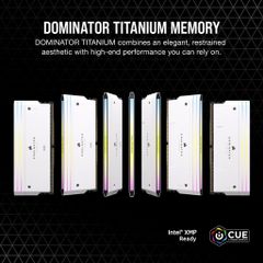 RAM Corsair DOMINATOR® TITANIUM RGB 32GB (2x16GB) DDR5 DRAM 6400MT/s CL32 Intel XMP Memory Kit — White